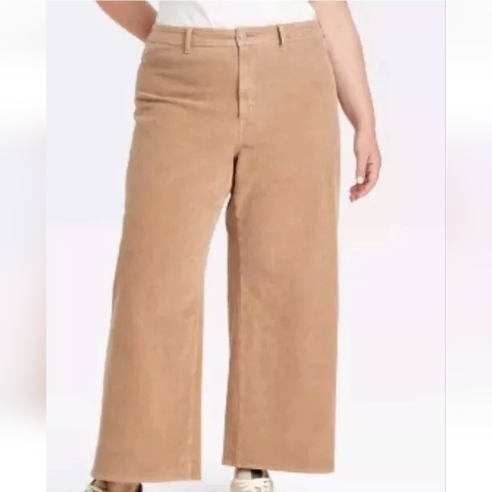 Universal Thread Sailor Wide Leg Corduroy Pants Woman Plus 28W 30W 5X 6X Brown